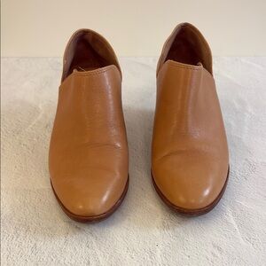 Madewell Tan Leather Slip-On Booties